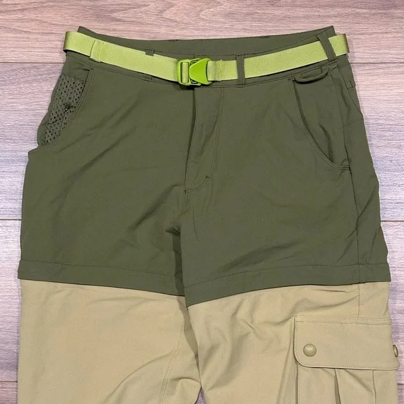 Outdoor Voices Rec Trek Zip Off Pants in Green Size XS - Picture 3 of 14